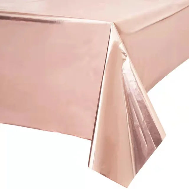 Rose Gold Tablecloth with Gold Dots - Party/Wedding Decor