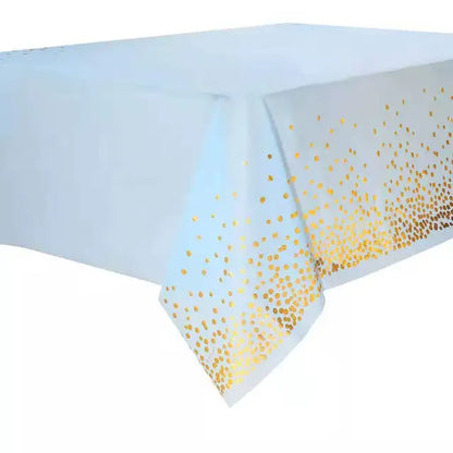 Rose Gold Tablecloth with Gold Dots - Party/Wedding Decor