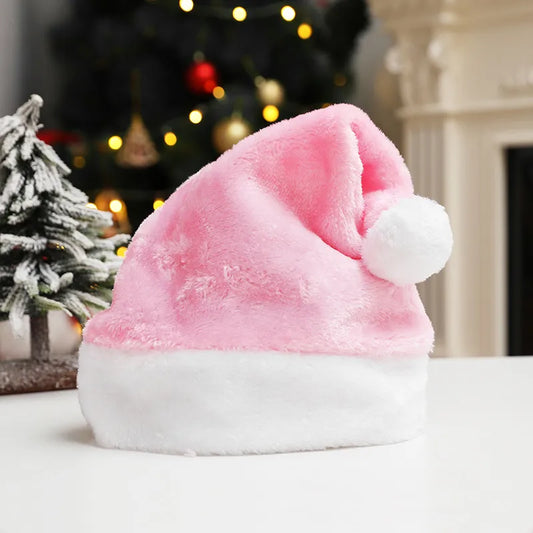 "2023 Pink Personalized Adult Santa Hat for Christmas Party"
