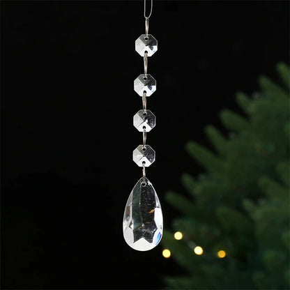 Acrylic Snowflake Christmas Tree Hanging Ornament - 2023 Xmas Decorations - New Year Gift 2024