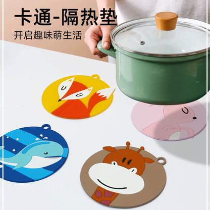 Silicone Cartoon Cup Coaster - Insulation Pad and Mug Stand for Home Table Decor