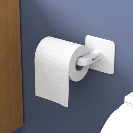 Toilet Paper Holder Under Cabinet Paper Roll Rack - Bathroom/Kitchen Organizational Storage