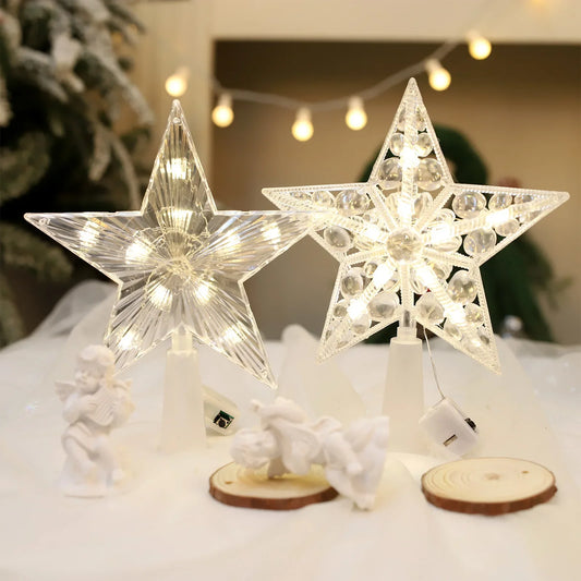 "15cm LED Christmas Tree Topper Star Light Decoration"