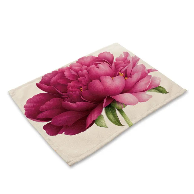Flower Pattern Placemat Dining Table Mat