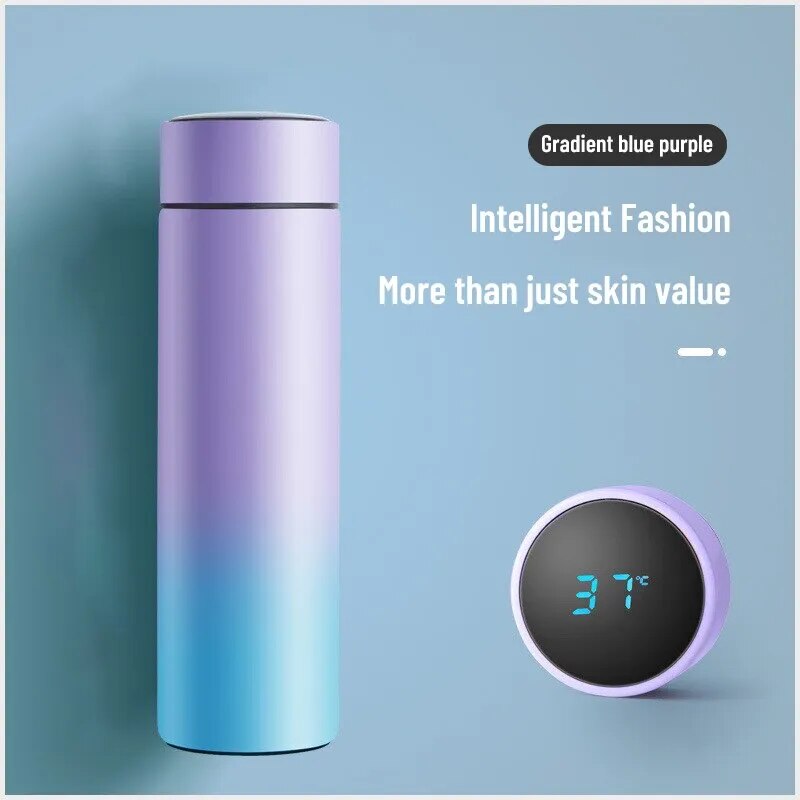 500ML Smart Insulation Stainless Steel Colorful Cup with LED Digital Temperature Display
