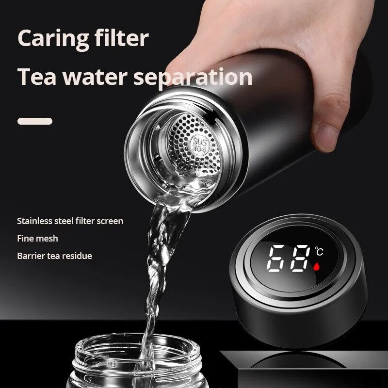 500ML Smart Insulation Stainless Steel Colorful Cup with LED Digital Temperature Display