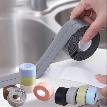 Bathroom Waterproof Wall Stickers Sealing Tapes PVC Adhesive Strips