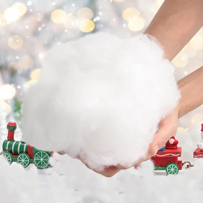 Artificial Christmas Fake Snow Cotton Carpet Fluffy Fiber Stuffing White Snow