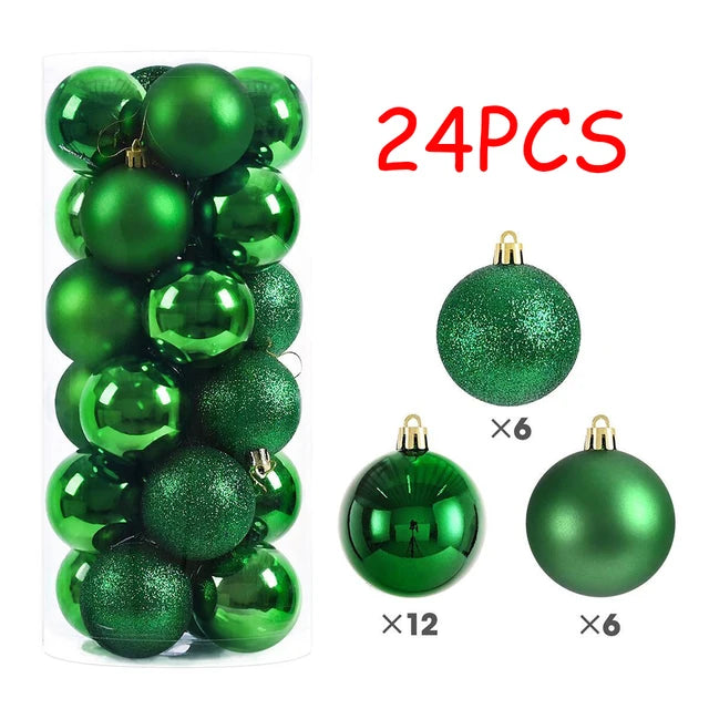 Christmas Balls Ornaments Xmas Spheres - 24/36pcs Polystyrene Round Balls - Festive Tree Decorations 2024
