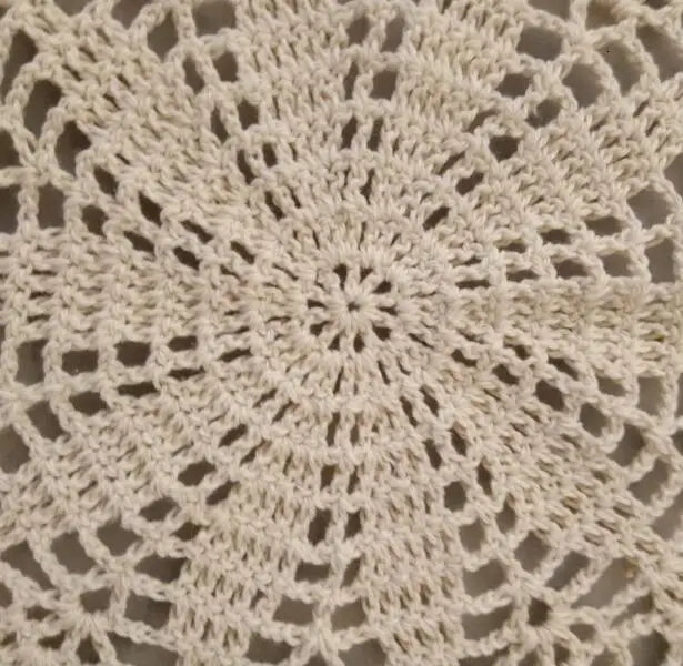 Round handmade crochet doily placemats for dining table and kitchen accessories