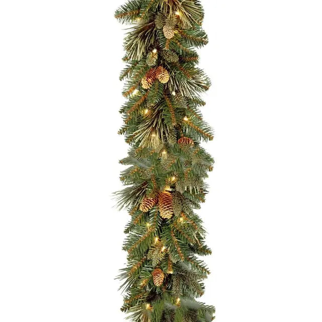 180cm/6 Feet Christmas Garland Pine Cone Berry LED Lights
