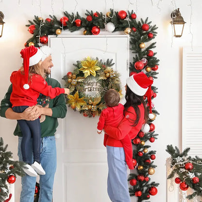 30cm Large Christmas Wreath for Door Window Artificial Hanging Christmas Garland