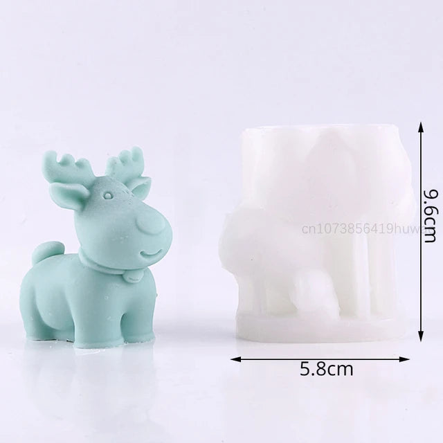 Christmas Elk Scented Candle Silicone Mould