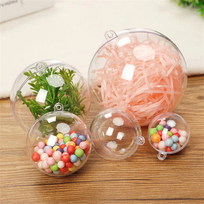 Christmas Transparent Ball Plastic Fillable Bauble Xmas Tree Hanging Ornaments