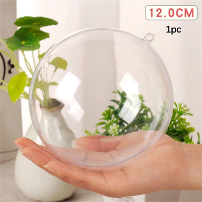 Christmas Transparent Ball Plastic Fillable Bauble Xmas Tree Hanging Ornaments