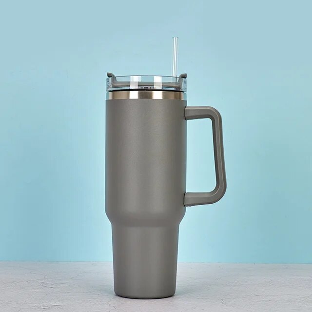 40oz Stainless Steel Thermal Coffee Mug with Handle - Large Capacity Travel Thermos Mugs