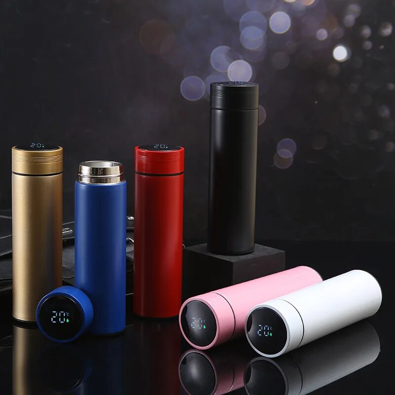 Smart Thermos Water Bottle Stainless Steel Insulation Touch Temperature Display Vacuum Flasks Digital Mug