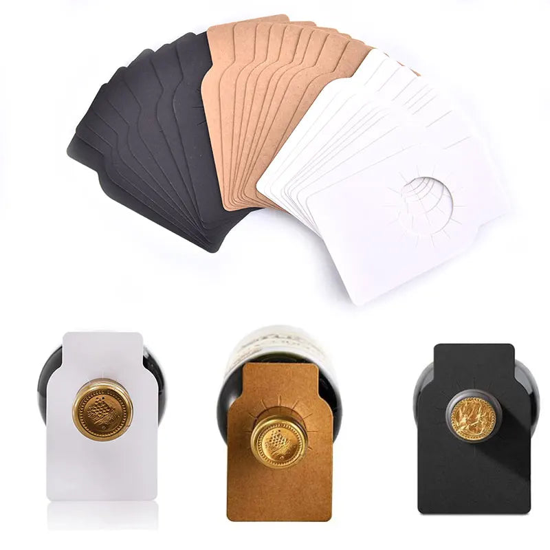 Wine Bottle Tags - 50pcs Dual Sided Coated Paper Accessories for Wine Racks & Cellars