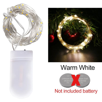 Copper Wire LED String Lights - Outdoor Holiday Lighting Fairy Garland for Christmas Tree Wedding Party Decoration