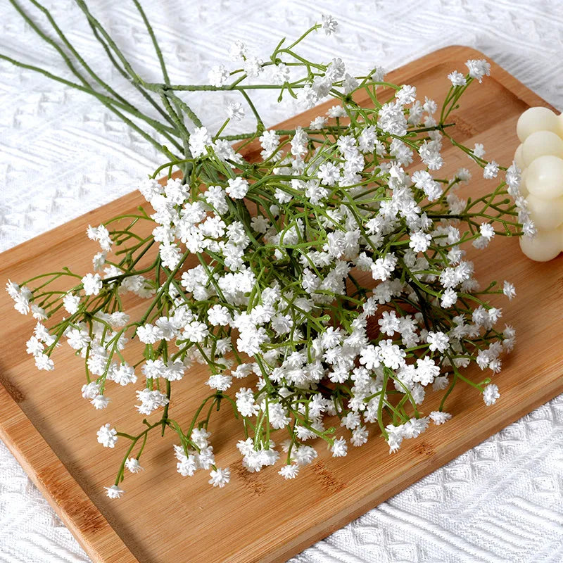90 Heads 52cm White Artificial Flowers Wedding DIY Bouquet Decoration