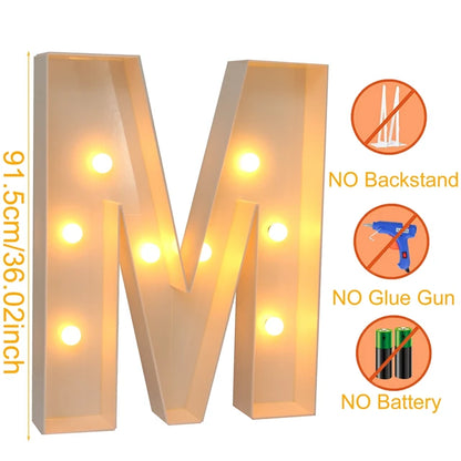 Giant Light Up Letter Frame Box for Baby Shower, 1st Birthday, Wedding, and Party Decorations