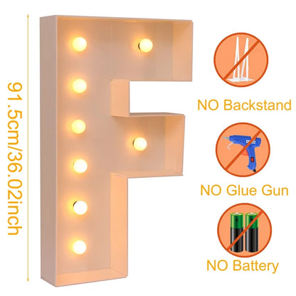 Giant Light Up Letter Frame Box for Baby Shower, 1st Birthday, Wedding, and Party Decorations