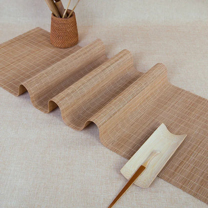 Bamboo Curtains & Mats - Tea Mats Table Runner Home Decor Placemat Insulation Pad for Kung Fu Tea Ceremony