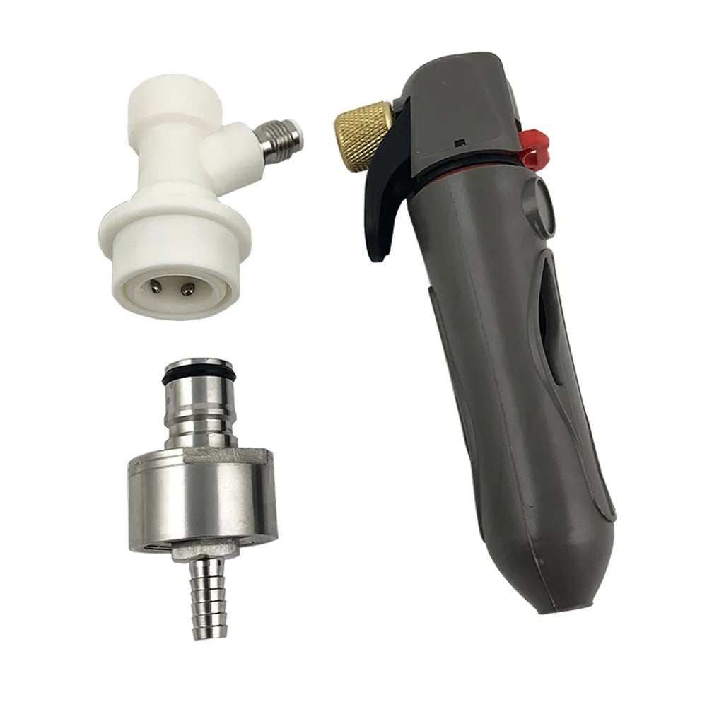 Carbonation Cap with 5/16" Barb CO2 Keg Charger Kit for Beer Brewing and Soda Drink - Ball Lock Disconnect