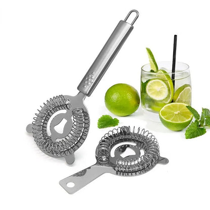 Deluxe Stainless Steel Bar Strainer - Essential Cocktail Strainer for Bar Tools