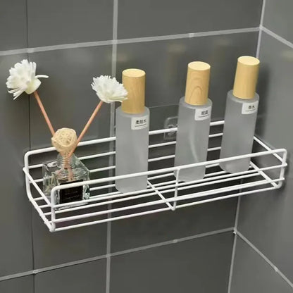 Google Merchant Title: Wall-Mounted Corner Bathroom Shelf Organizer with Shampoo Holder and Cosmetic Rack