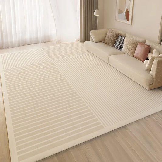 Carpet for Living Room Black White Short Fluff Mat
