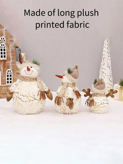 Long Plush Snowman Doll Christmas Gift Decorations
