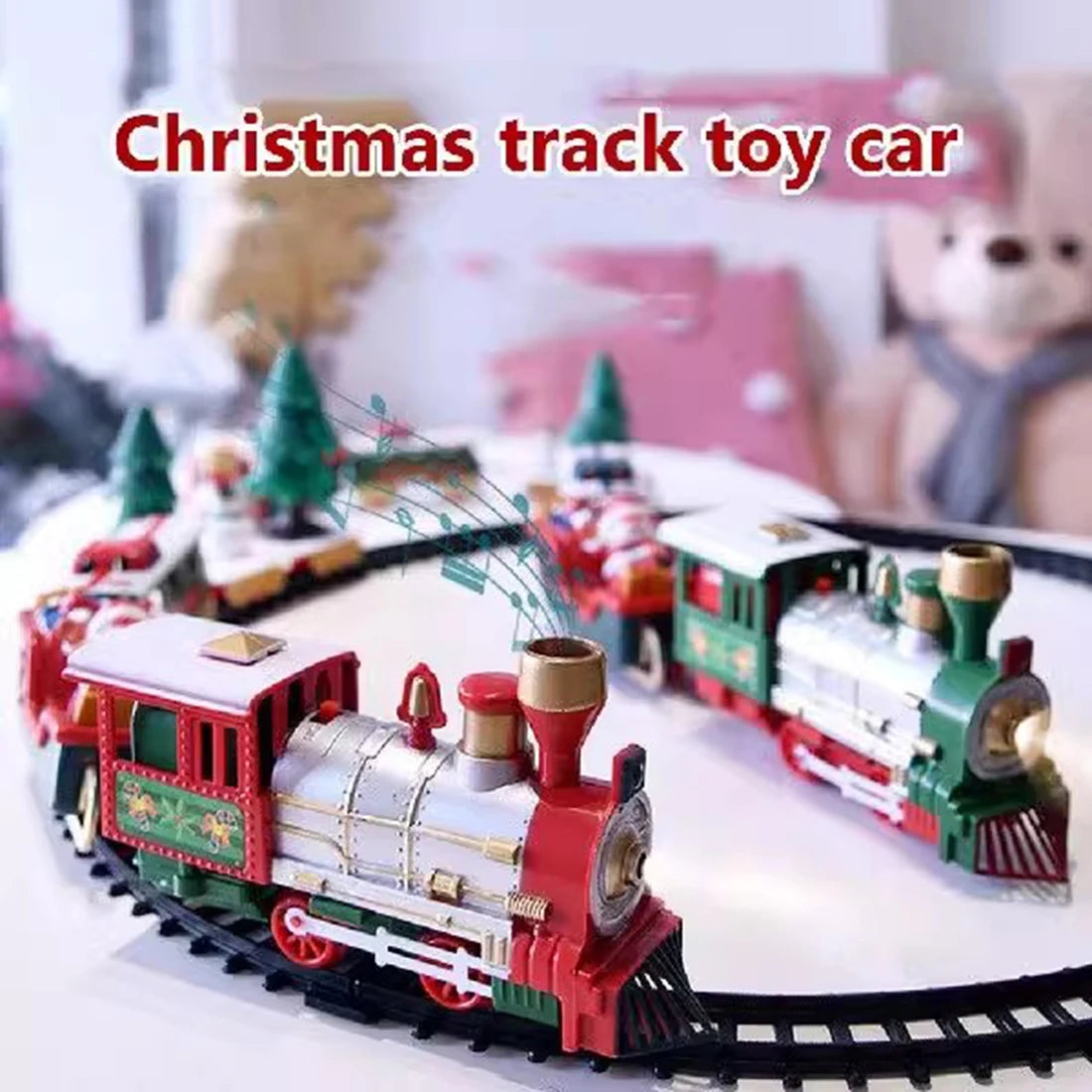 Christmas Electric Rail Car Small Train Toy for Christmas tree Decorations Supplies