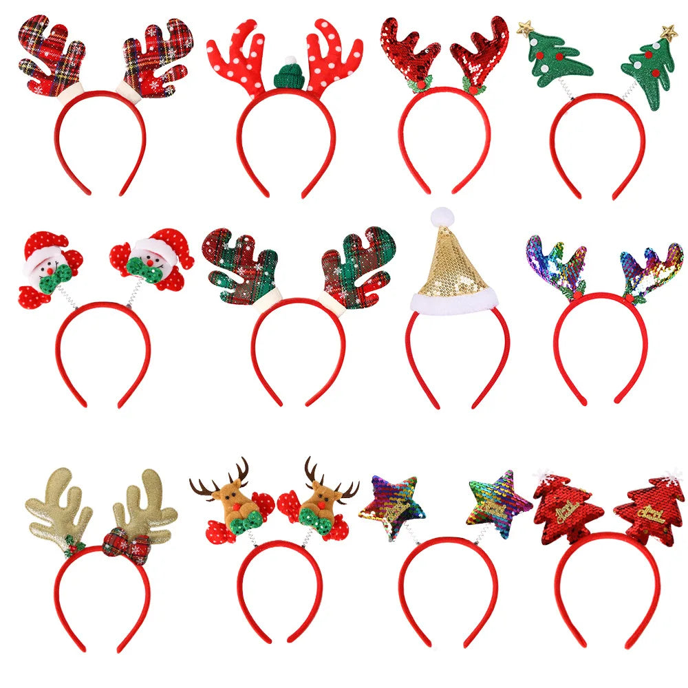 The product title is "Christmas Headband Decoration for Kids and Adults - Cute Santa Elk Xmax Hair Accessories Costume Prop - Christmas Decoration 2023 Navidad."