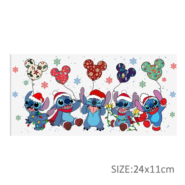 Christmas Mickey Friend Stitch UV DTF Sticker
