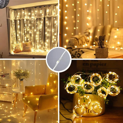 LED Fairy Light Strings for Christmas Ornaments and Home Decor