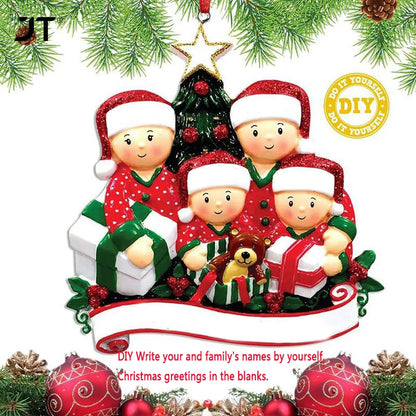 DIY Family Christmas Pendant Decorations for Home - Navidad Tree Ornaments