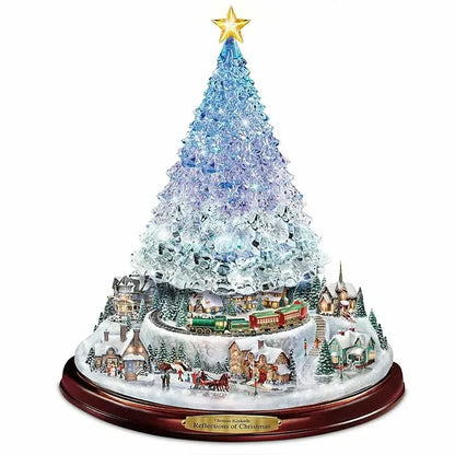 Christmas Tree Rotating Train Decorations