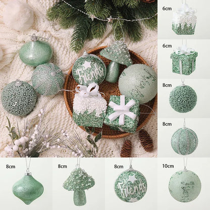 Hand-painted Christmas ball pendant for tree decoration and parties, perfect as a scene arrangement or Christmas gift.