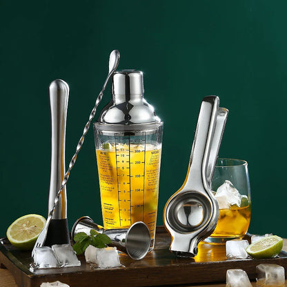 Bartender Tools: Modern Cocktail Shaker Scale Glass for Champagne, Wine, and Juice Mixing