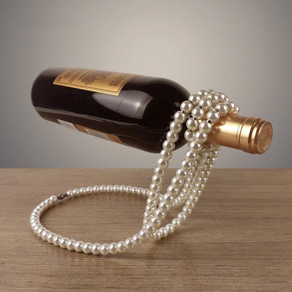 Pearl Necklace Wine Rack - Luxury Resin Hanging Wine Bottle Holder