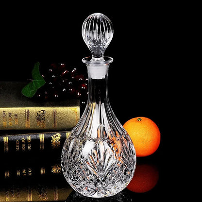 Crystal Glass Wine Bottle and Cups Set