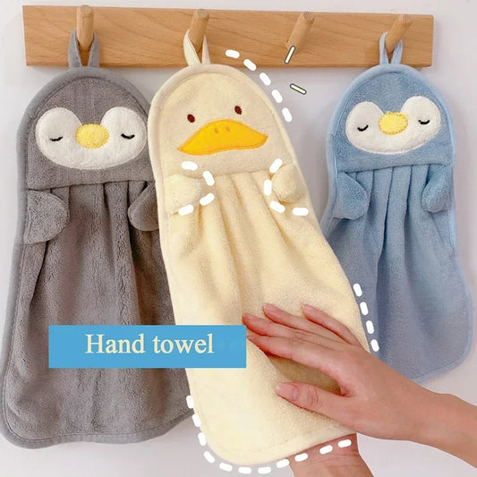 Extra Thick Coral Velvet Cartoon Animal Baby Hand Towels - Absorbent Children's Handkerchief/Wipes