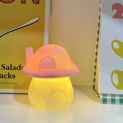 Shell-shaped Mushroom Night Light - Cute desk lamp for living room decoration, desktop ornaments, and ideal Children's Day gift.