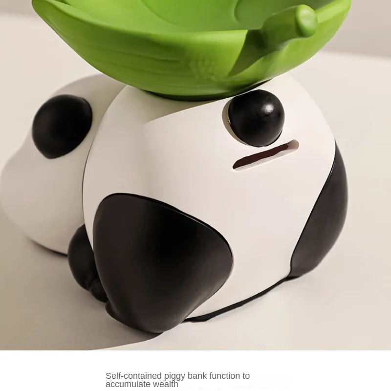 Panda Resin Crafts: Cute Decoration, Key Tray, Flower Arrangement, Money-Saving