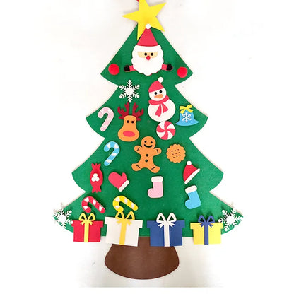 DIY Felt Christmas Tree Decoration Kit - Navidad 2022 New Year Xmas Ornaments - Santa Claus Kids Gifts