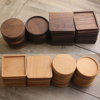 Durable Walnut Wood Coasters Placemats