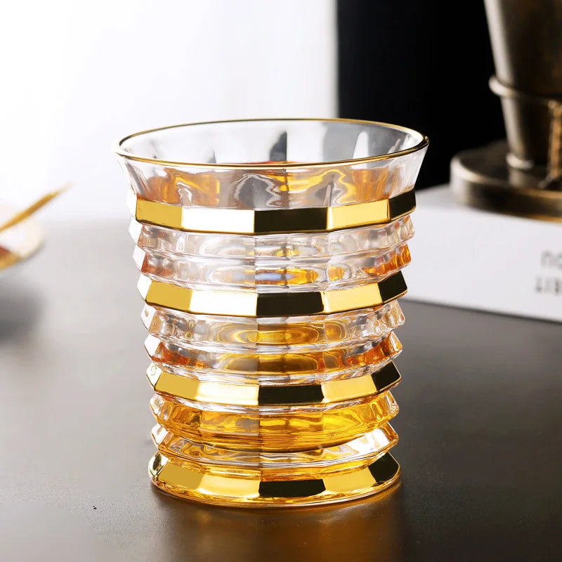 European Crystal Glass Whisky Cup Set - Classical & Elegant Spirits and Beer Glasses