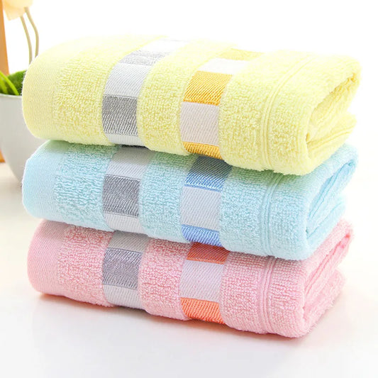 100% Cotton Plaid Hand Towel for Adults - 34x74cm