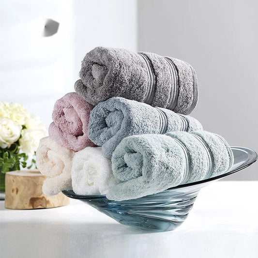 Luxury Egyptian Cotton Towel, 16S Satin, Long Staple, Thick Plain Bath Towel